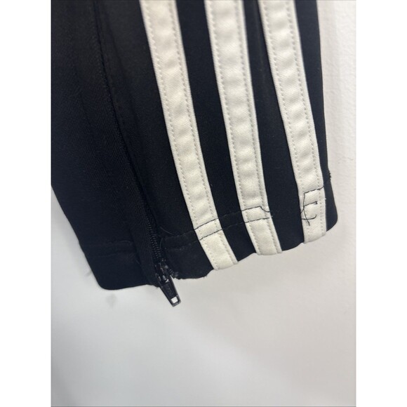 Adidas Essentials 3 Stripes Black White  Sweatpants Straight Leg Small W27”L28 - Picture 4 of 9